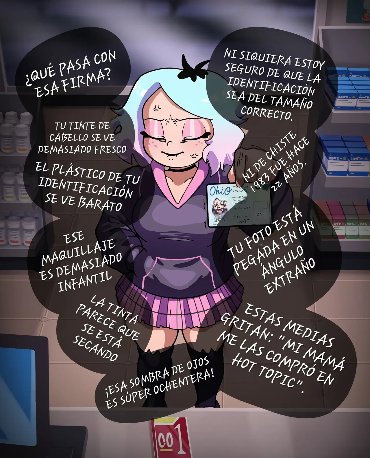 [DometiArt] Emberlynn Pinkle intenta comprar algunos condones (Helluva Boss)