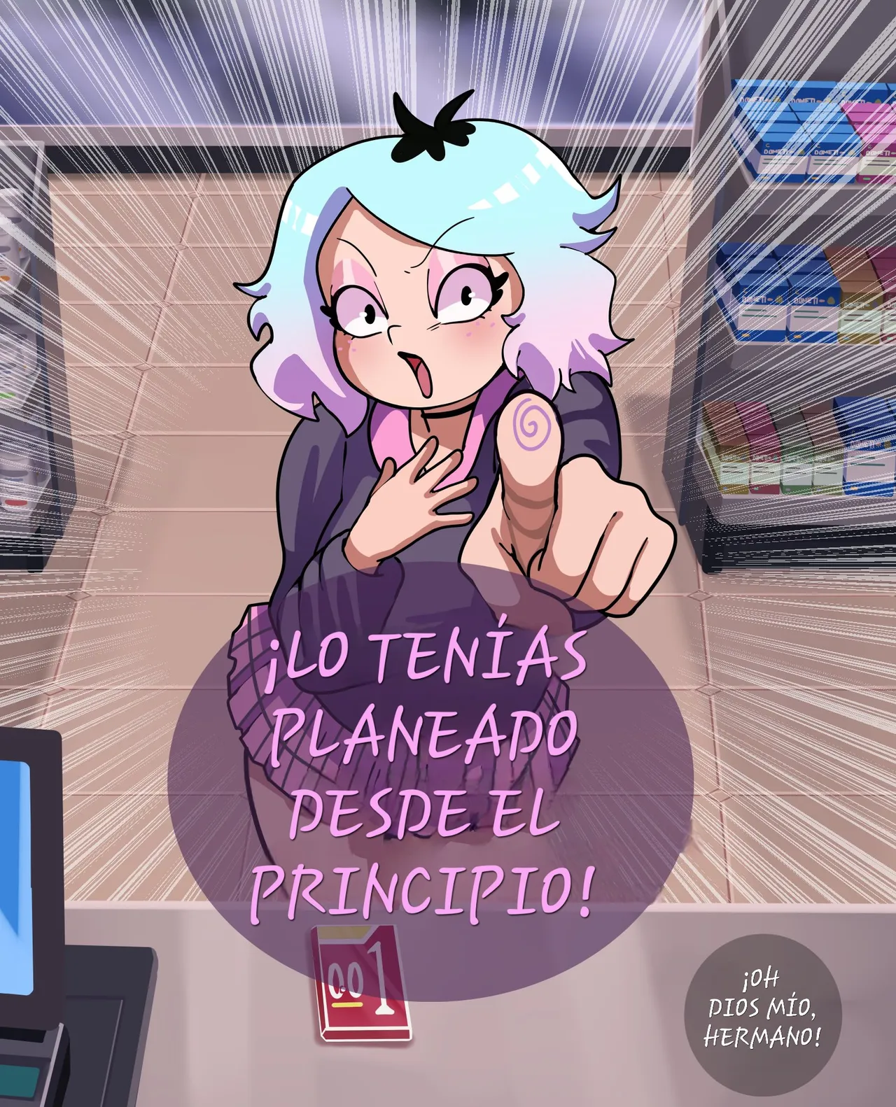 [DometiArt] Emberlynn Pinkle intenta comprar algunos condones (Helluva Boss)