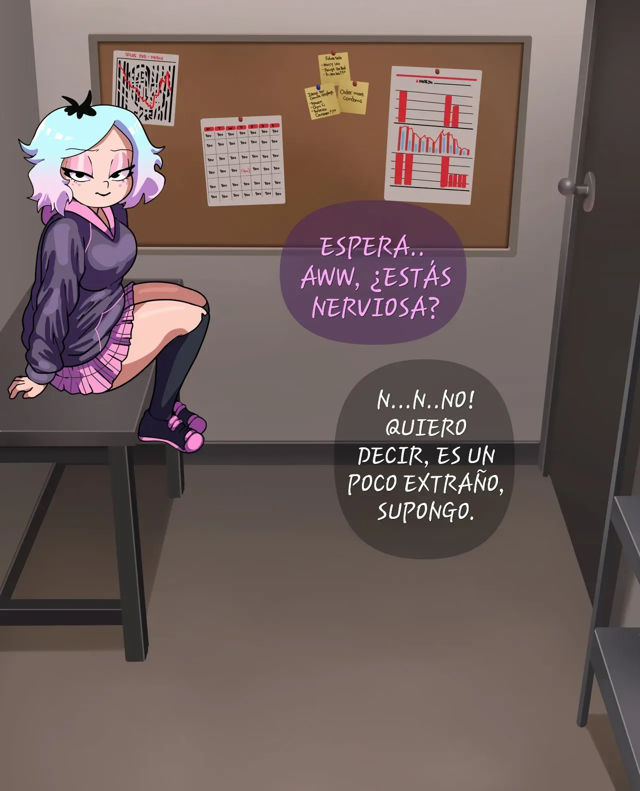 [DometiArt] Emberlynn Pinkle intenta comprar algunos condones (Helluva Boss)