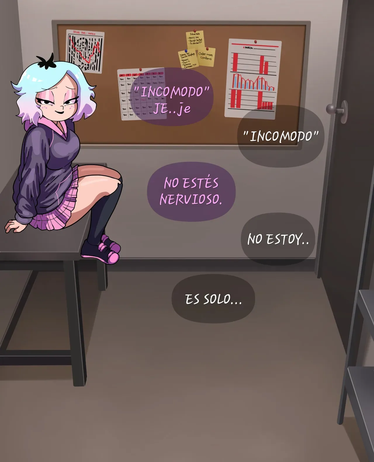 [DometiArt] Emberlynn Pinkle intenta comprar algunos condones (Helluva Boss)