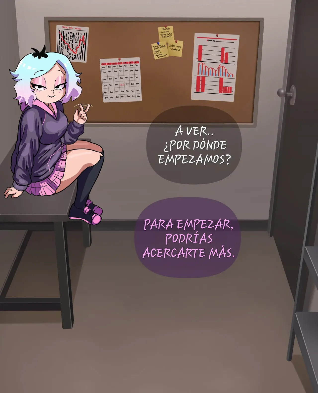 [DometiArt] Emberlynn Pinkle intenta comprar algunos condones (Helluva Boss)